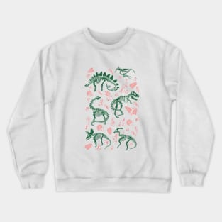 Excavated Fossils in Emerald and Rose Crewneck Sweatshirt